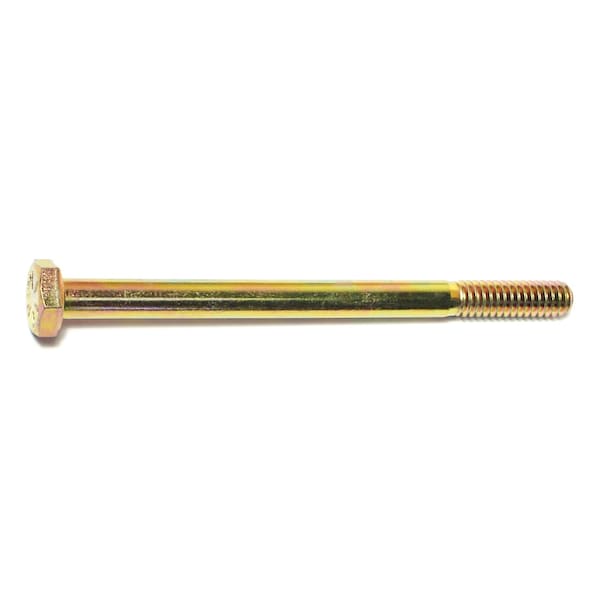 Midwest Fastener Grade 8, 1/4"-20 Hex Head Cap Screw, Zinc Yellow Steel, 3-1/2 in L, 50 PK 00671 - main